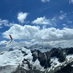 Flugwegposition um 11:43:32: Aufgenommen in der Nähe von Gemeinde Bramberg am Wildkogel, Österreich in 2844 Meter